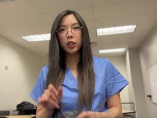 Creepy specialist Convinces Young Asian Medical master to Fuck to Get Ahead