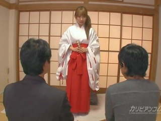 Japanese Temple Nun Threesome Yui Misaki, x rated clip 34