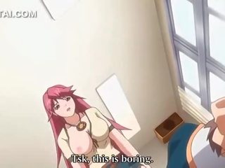 Merah jambu berambut anime babe faraj fucked terhadap yang