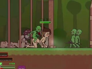 Captivity &vert; etapa 3 &vert; desnudo hembra survivor fights su camino a través de oversexed goblins pero fails y consigue follada duro deglución liters de corrida &vert; hentai juego gameplay p3