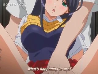 Excited hentai mistress getting her squirting cunt teased