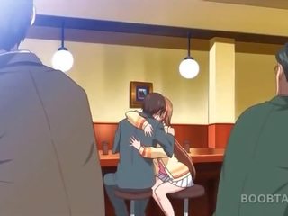 Ryšavý anime školní panenka seducing ji okouzlující učitel