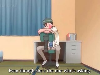 Menakjubkan anime pembantu rumah memberi bj pada lutut dan