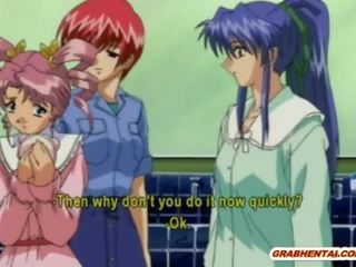 Ýapon anime gets spanked by her söýgülim